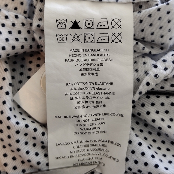 Michael Kors Men's Micro Polkadot Classic Fit Short Sleeve Button Down Shirt - Picture 12 of 13